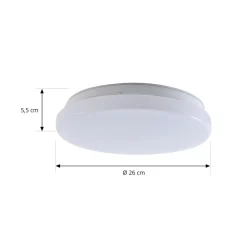 LED udendørs loftslampe Kirkola, 3000 K, Ø 26 cm, hvid^Lindby Online
