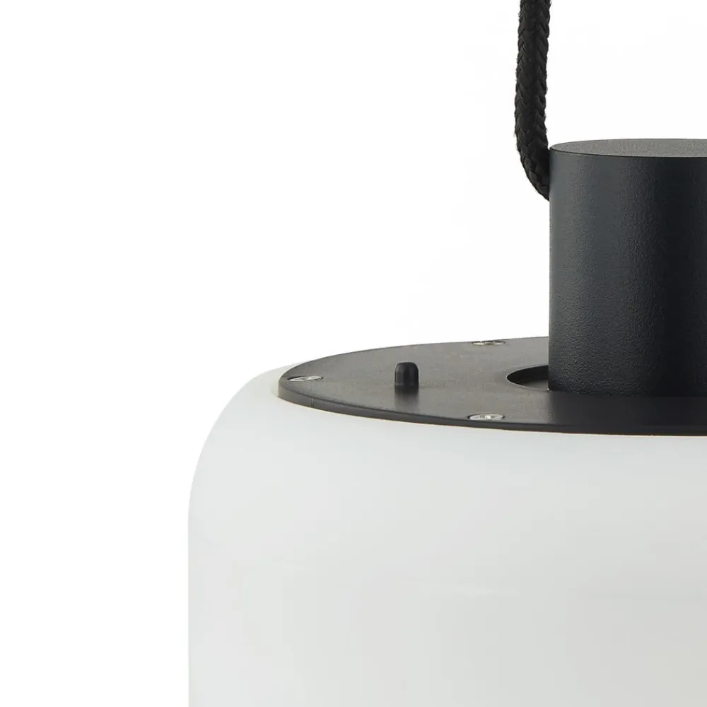 Lindby LED udendørs pendel Eleia, 2.700 K, 16 cm, genopladeligt batteri