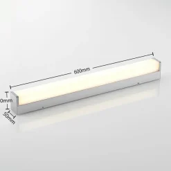 LED-badeværelseslampe Klea, 60 cm, krom, metal, IP44^Lindby Best