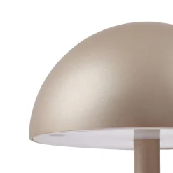 LED-batteridrevet bordlampe Pippin, guld/travertin, IP44^Lindby Discount