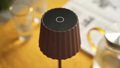 LED-batteridrevet bordlampe Esali, rustbrun, IP65^Lindby Clearance