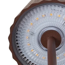 LED-batteridrevet bordlampe Esali, rustbrun, IP65^Lindby Clearance