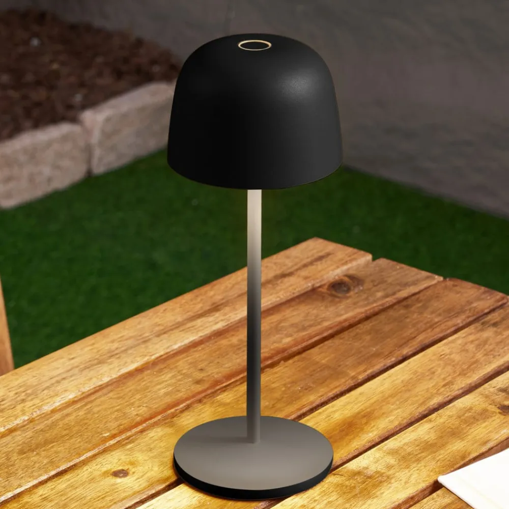 LED-bordlampe Arietty, sort, dæmpbar, IP65^Lindby Clearance