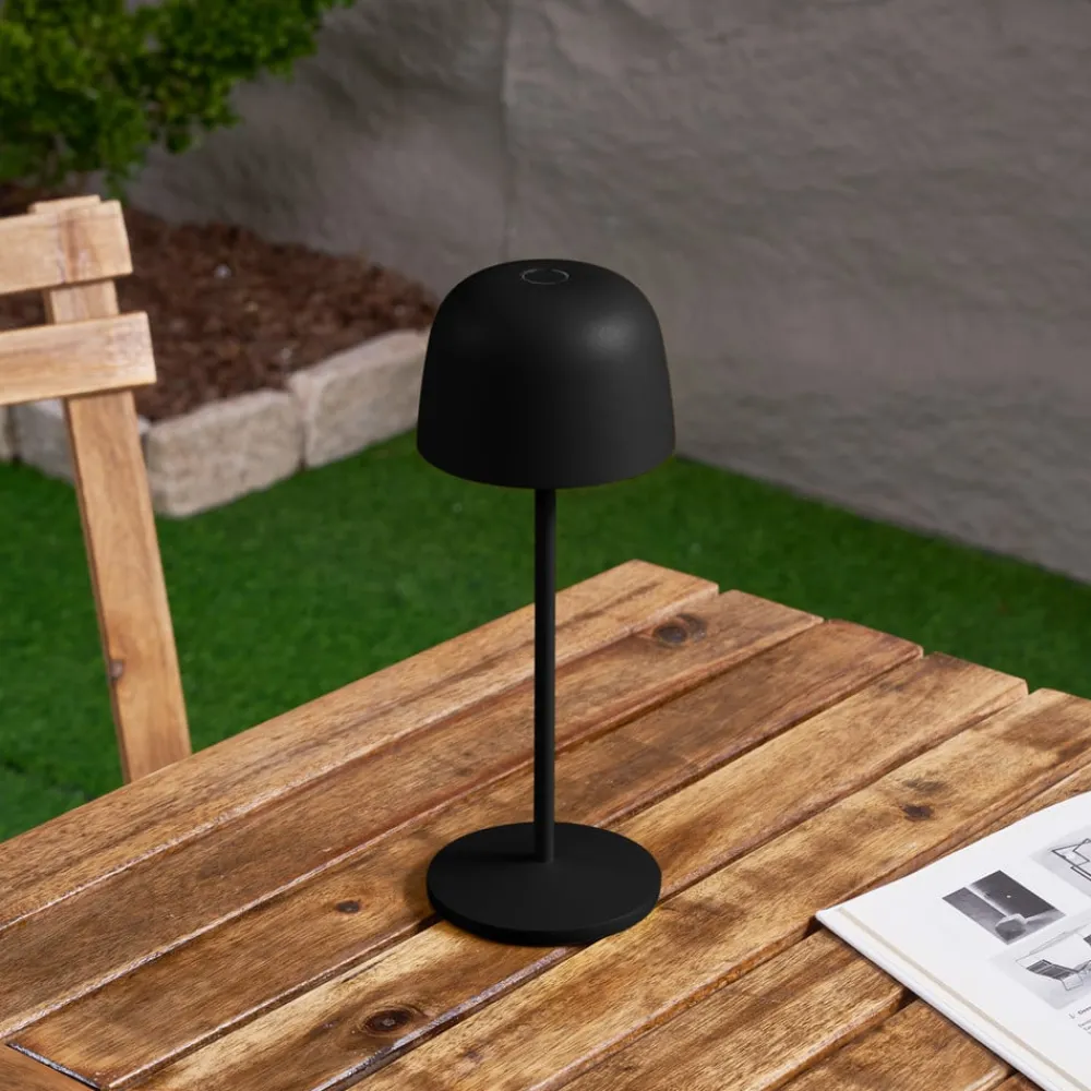 LED-bordlampe Arietty, sort, dæmpbar, IP65^Lindby Clearance