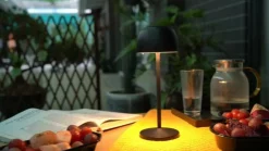 LED-bordlampe Arietty, sort, dæmpbar, IP65^Lindby Clearance