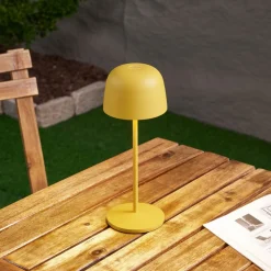 Lindby Dekorationsbelysning|Terrassebelysning>LED-bordlampe Arietty, gul, dæmpbar, IP65