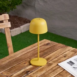 Lindby Dekorationsbelysning|Terrassebelysning>LED-bordlampe Arietty, gul, dæmpbar, IP65