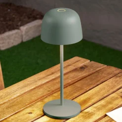 Lindby Dekorationsbelysning|Bordlamper>LED-bordlampe Arietty, grøn, dæmpbar, IP65