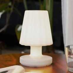 Lindby LED-bordlampe Jovem, hvid, plast, RGB