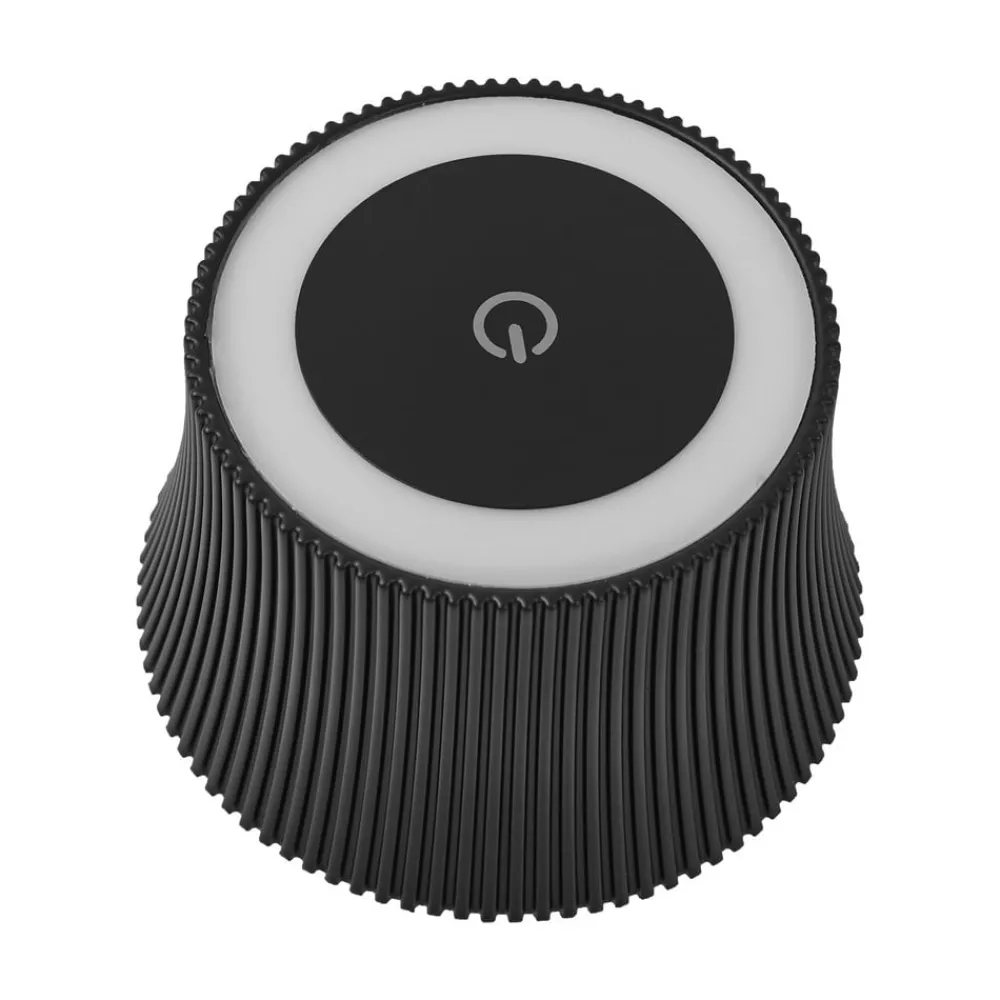 Lindby Terrassebelysning>LED-bordlampe Linor, sort, USB, touch-dimmer