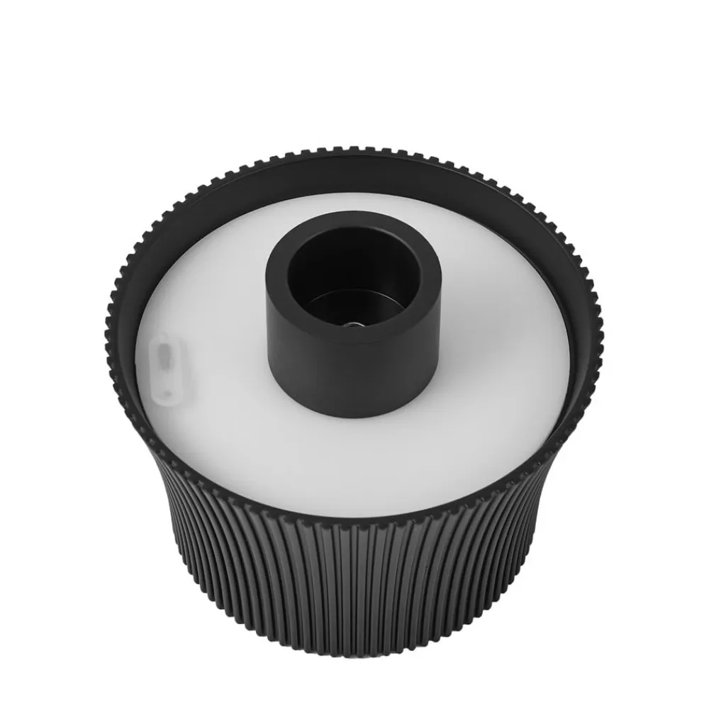 Lindby Terrassebelysning>LED-bordlampe Linor, sort, USB, touch-dimmer