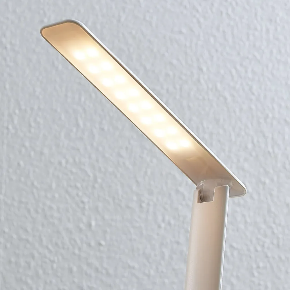 Lindby Arbejdsrum/Kontor|Bordlamper>LED-bordlampe Ludmilla, højde 34 cm, hvid, display