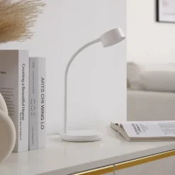 Lindby Arbejdsrum/Kontor|Gang>LED-bordlampe Maori, hvid, metal, CCT, dæmpbar