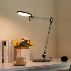 LED-bordlampe Nyxaris, grå, metal, CCT, 50 cm^Lindby Hot