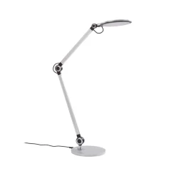 LED-bordlampe Nyxaris, sølv, metal, CCT, 50 cm^Lindby