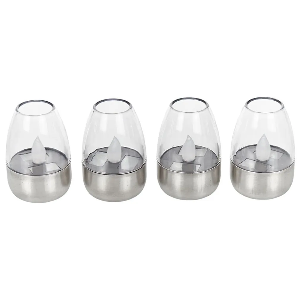 Lindby LED-bordlampe Pedas, sæt med 10, grå