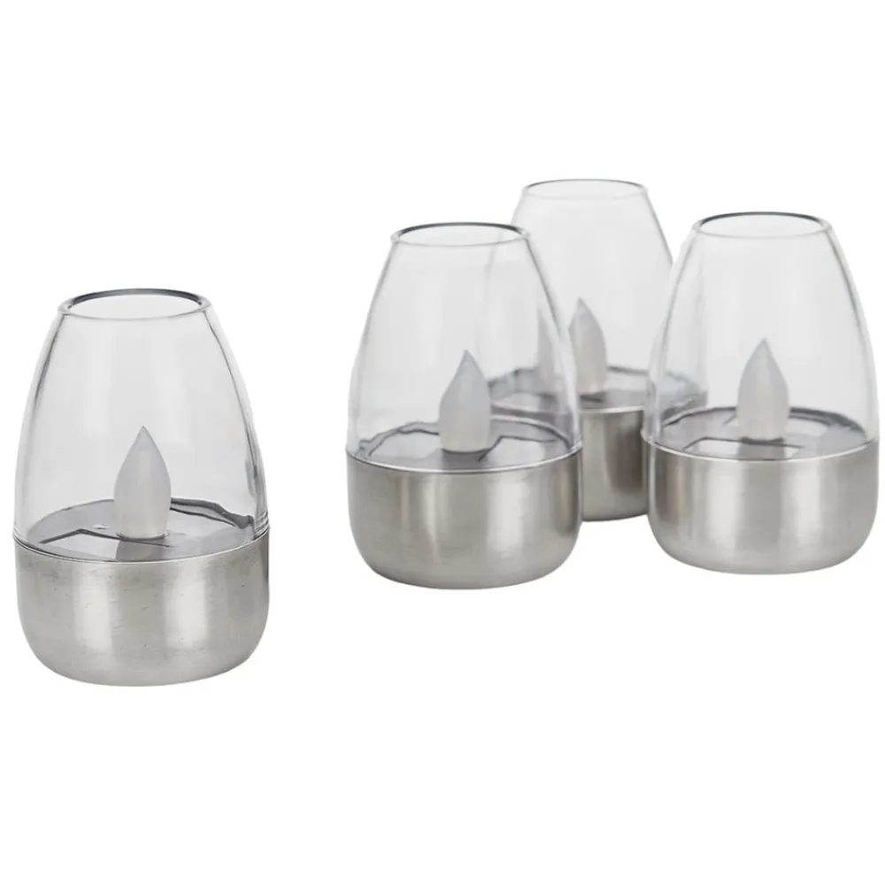 Lindby LED-bordlampe Pedas, sæt med 10, grå