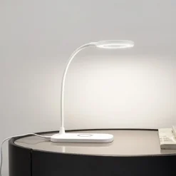 Lindby Arbejdsrum/Kontor|Bordlamper>LED-bordlampe Siona, hvid, CCT, dæmpbar, ladestation