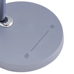 LED-bordlampe Thies, grå, ABS, højde 78 cm, dæmpbar^Lindby Discount