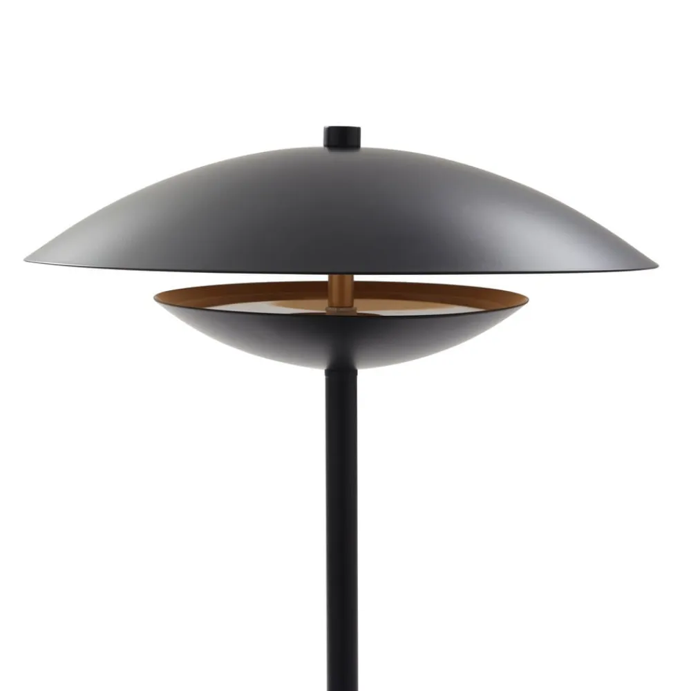 Lindby Pendellamper|Bordlamper>LED-bordlampe Tiama, metal, sort/guld, Ø 30 cm