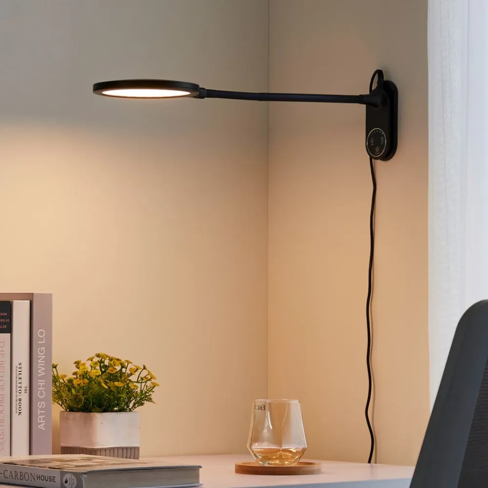 Lindby LED-bordlampe Valtaria, sort, CCT, dæmpbar