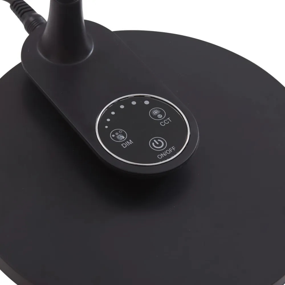 Lindby LED-bordlampe Valtaria, sort, CCT, dæmpbar