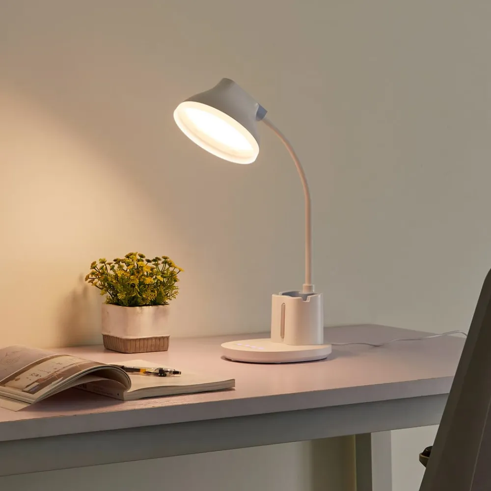 Lindby LED-bordlampe Zephyra, hvid, CCT, dæmpbar