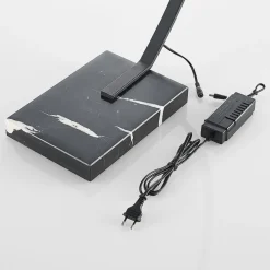 Lindby LED-buelampe Kendra, sort, aluminium, højde 180 cm