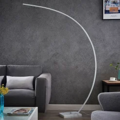 Lindby LED-buelampe Kendra, hvid, aluminium, højde 180 cm