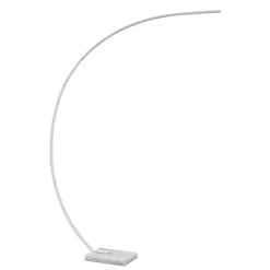 Lindby LED-buelampe Kendra, hvid, aluminium, højde 180 cm
