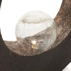 Lindby LED-dekorationslampe Adem, rustbrun, glas, 31 cm