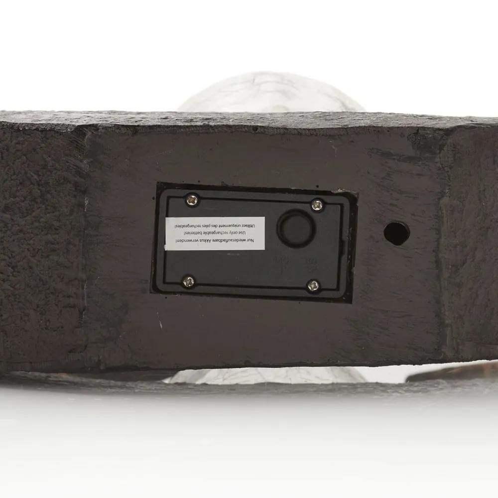 Lindby LED-dekorationslampe Adem, rustbrun, glas, 31 cm