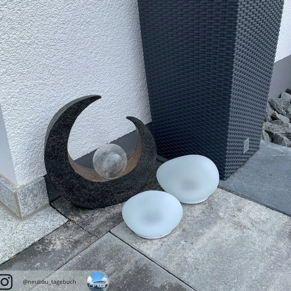 Lindby LED-dekorationslampe Adem, rustbrun, glas, 31 cm