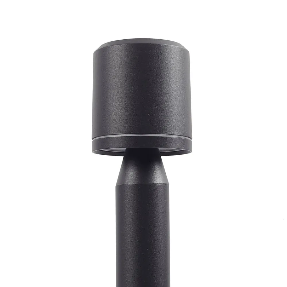 Lindby LED-gadelampe Amila, sort, aluminium, IP54