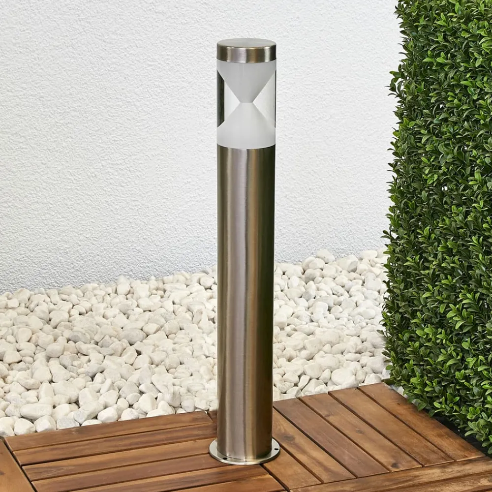 LED-gadelampe Fabrizio, højde 56 cm, stål^Lindby New