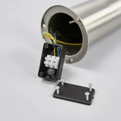 LED-gadelampe Fabrizio, højde 56 cm, stål^Lindby New