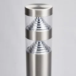 Lindby LED-gadelampe Lanea, 60 cm, grå, stål, IP44