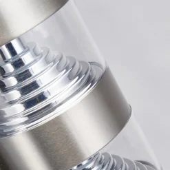 Lindby LED-gadelampe Lanea, 60 cm, grå, stål, IP44