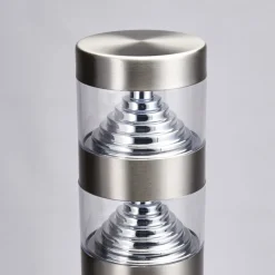 Lindby LED-gadelampe Lanea, 60 cm, grå, sensor, IP44