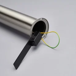 Lindby LED-gadelampe Lanea, 60 cm, grå, sensor, IP44