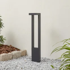 Lindby Terrassebelysning|Gadebelysning>LED-gadelampe Lonete, højde 65 cm, antracit, IP65