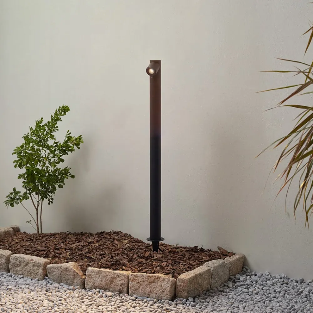 Lindby Udendørs Spot|Gadebelysning>LED-gadelampe Luzian, højde 80 cm, sort, jordspyd