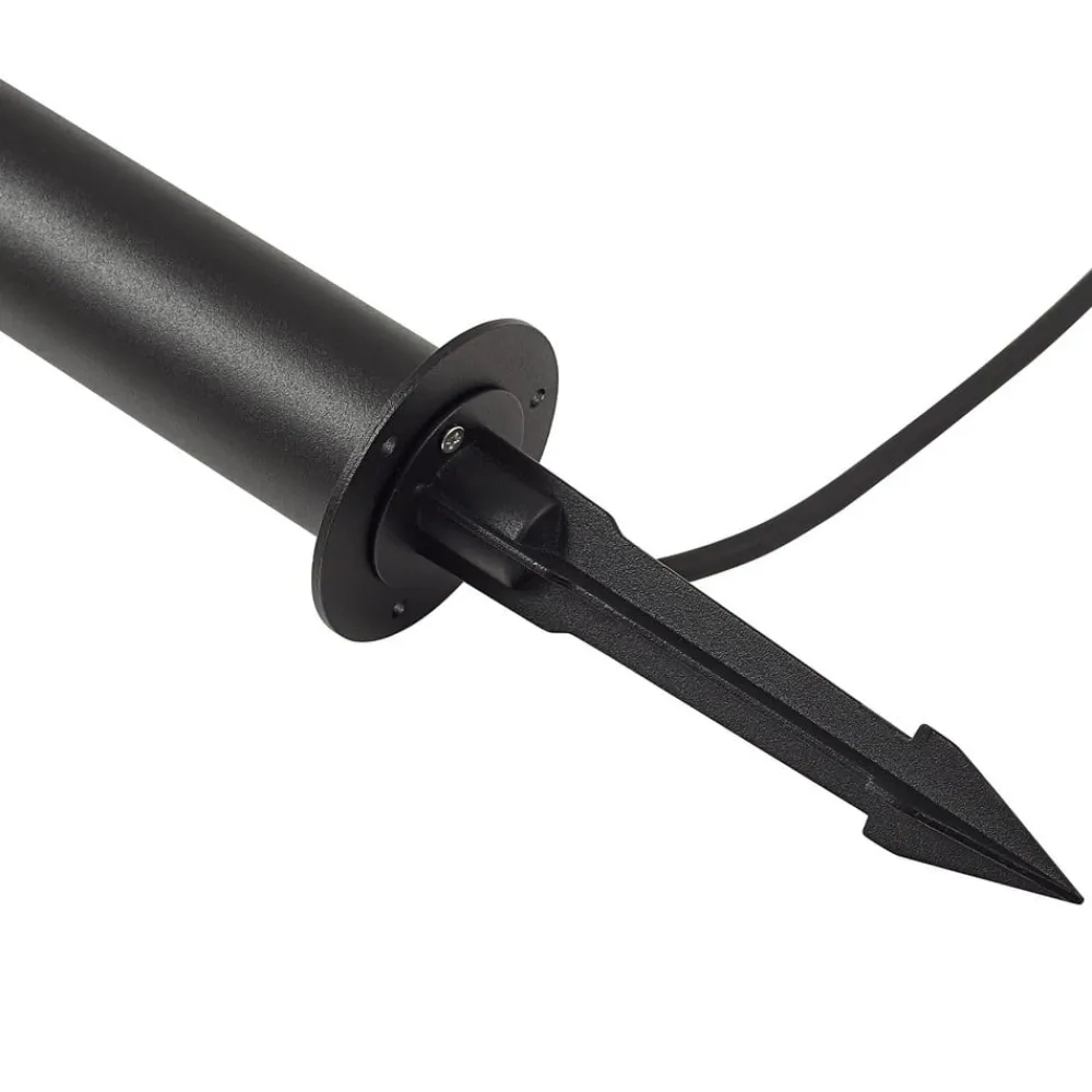 Lindby Udendørs Spot|Gadebelysning>LED-gadelampe Luzian, højde 80 cm, sort, jordspyd