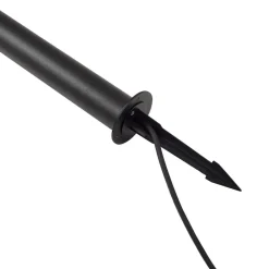 Lindby LED-gadelampe Luzian, højde 120 cm, sort, jordspyd