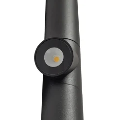 Lindby LED-gadelampe Luzian, højde 120 cm, sort, jordspyd