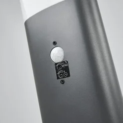 Lindby LED-gadelampe Marius, 80 cm, antracit, sensor