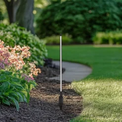 Lindby LED-gadelampe Neano, 80 cm, sort, metal, IP65