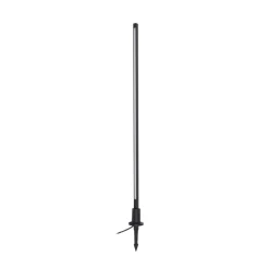 Lindby LED-gadelampe Neano, 120 cm, sort, metal, IP65
