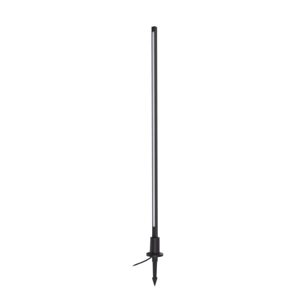 Lindby LED-gadelampe Neano, 120 cm, sort, metal, IP65