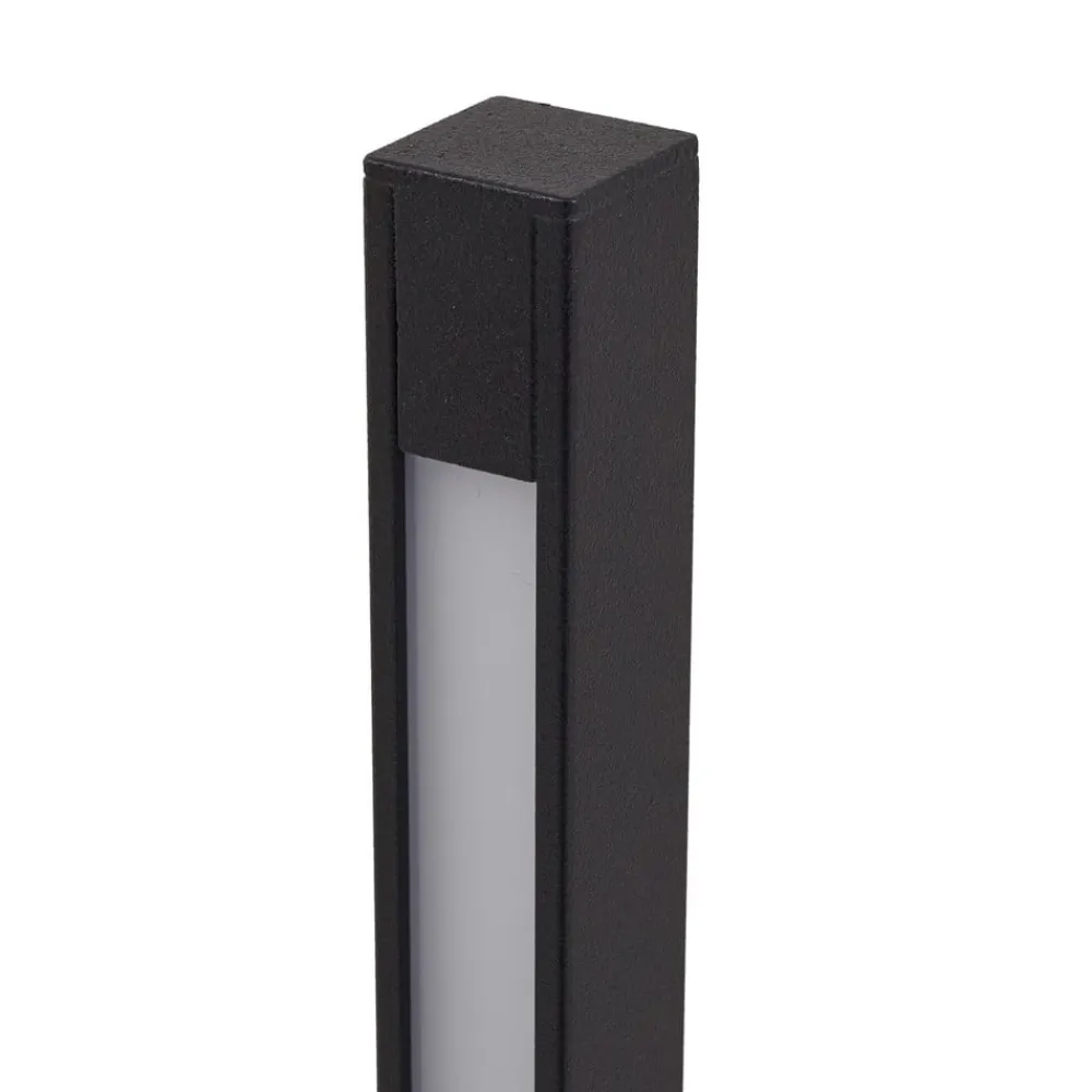 Lindby LED-gadelampe Neano, 120 cm, sort, metal, IP65